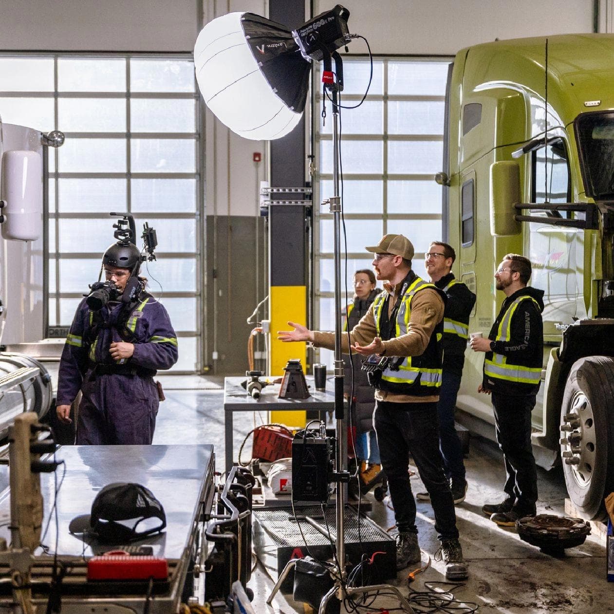 The Site creative team directing a video shoot at Inland